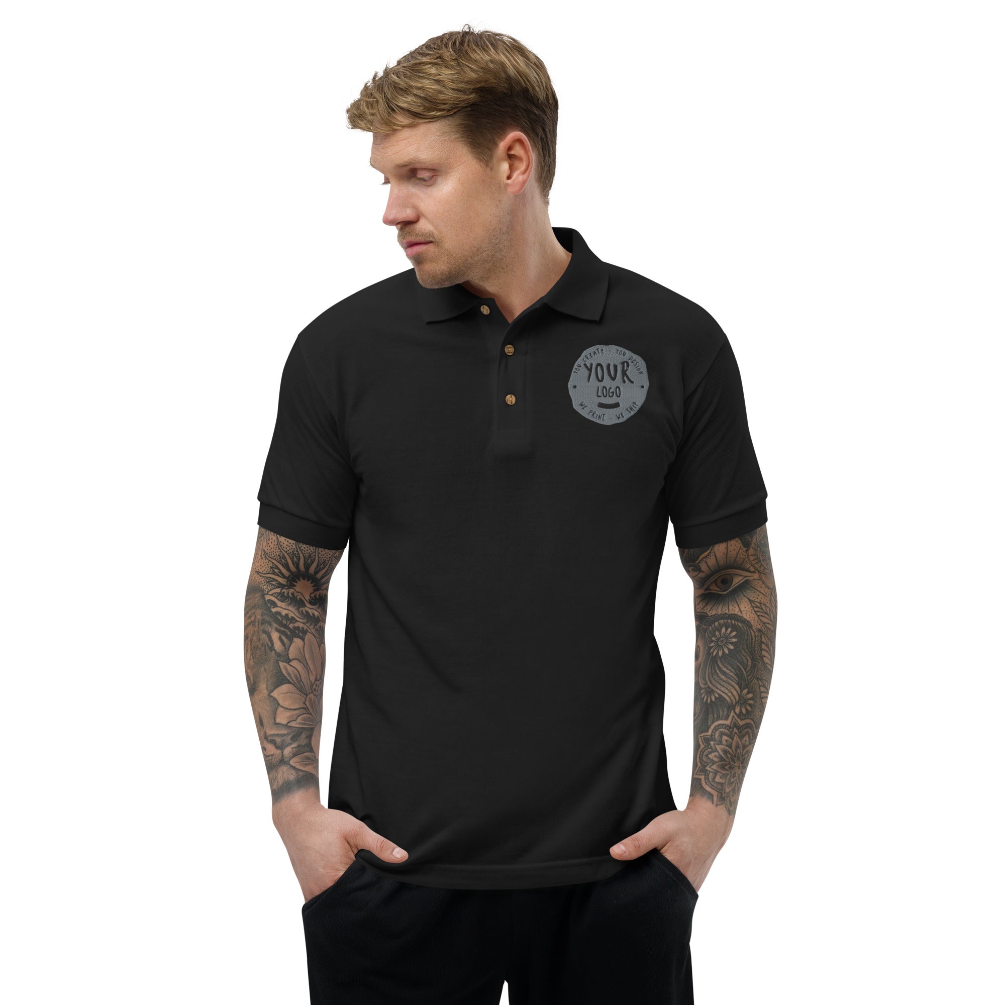 Men's Embroidered Polo Shirt