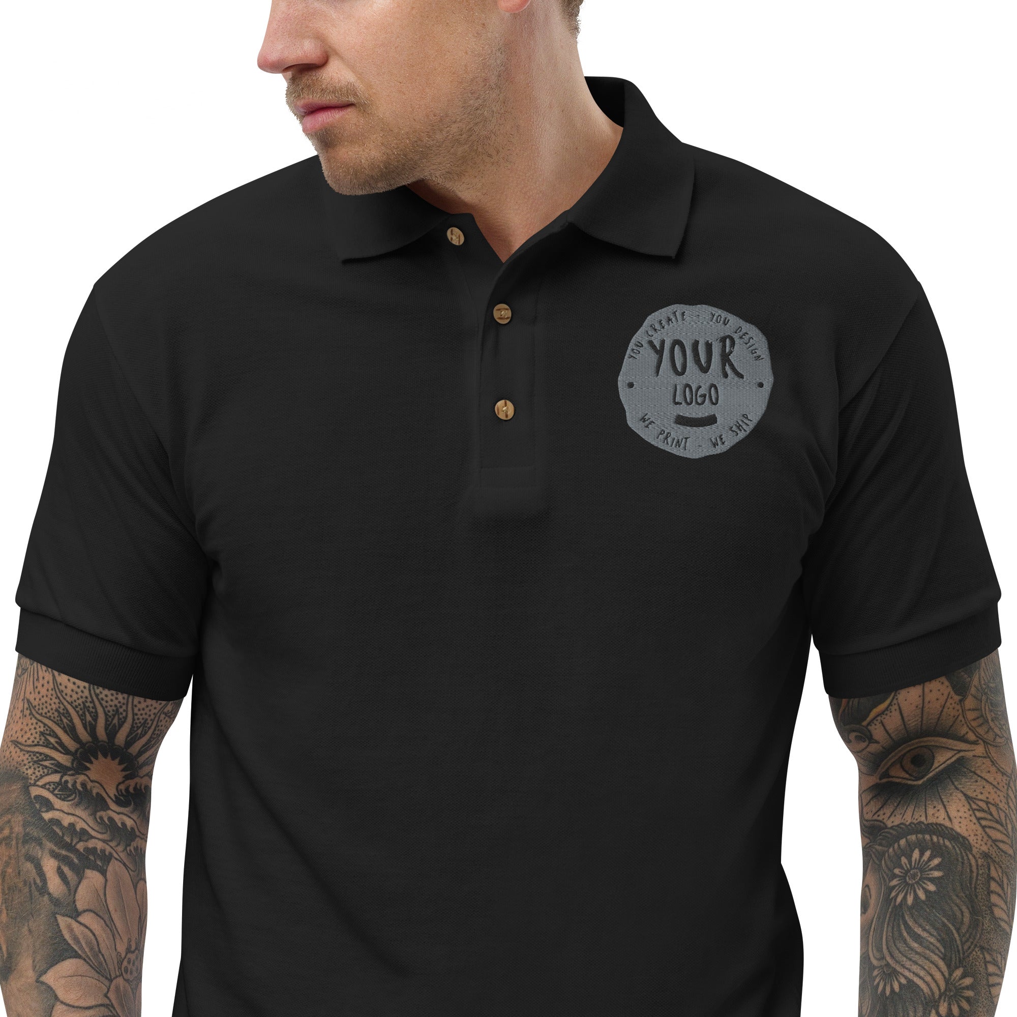 Men's Embroidered Polo Shirt