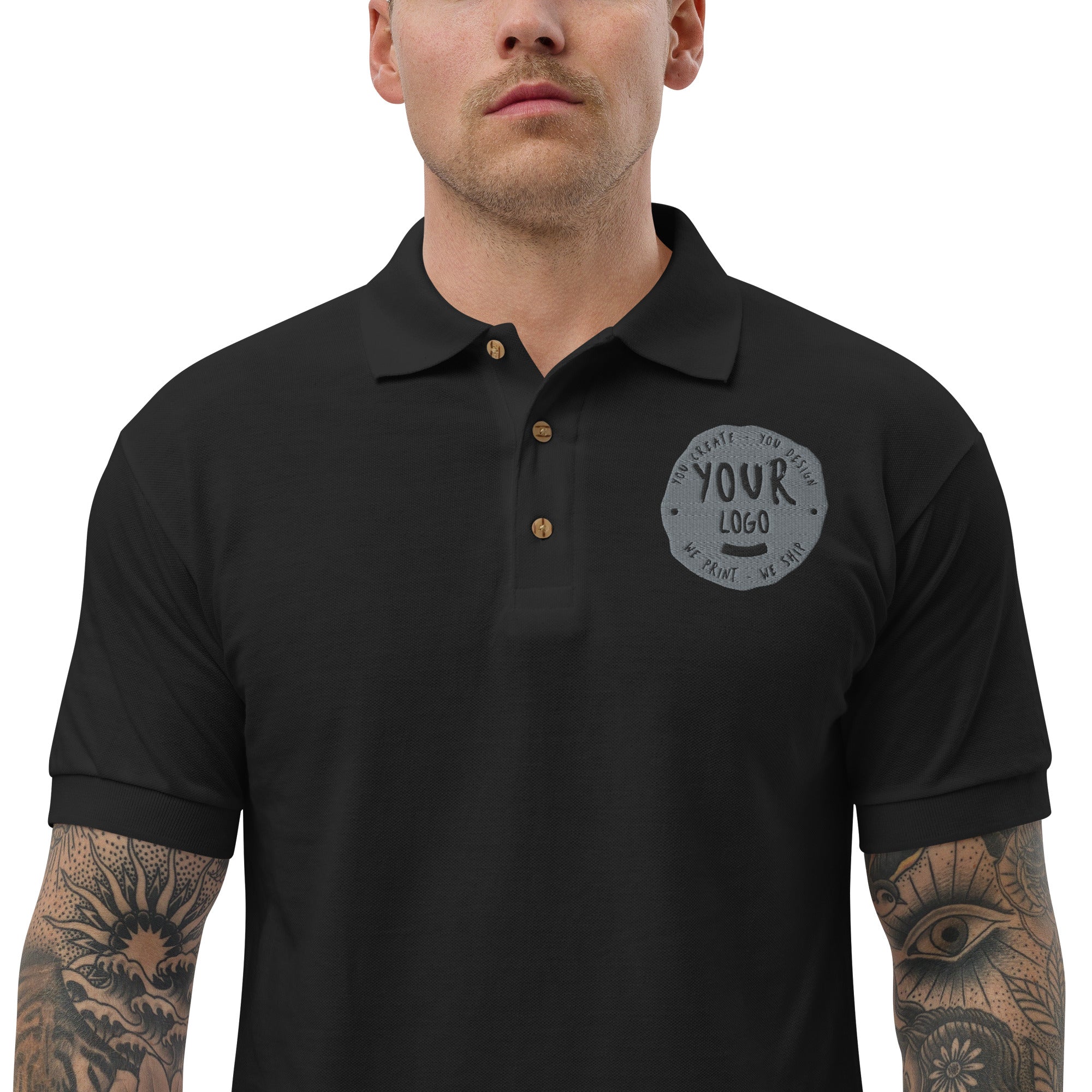 Men's Embroidered Polo Shirt
