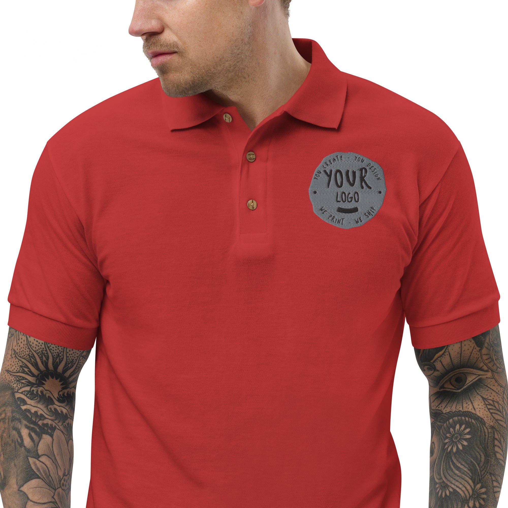 Men's Embroidered Polo Shirt