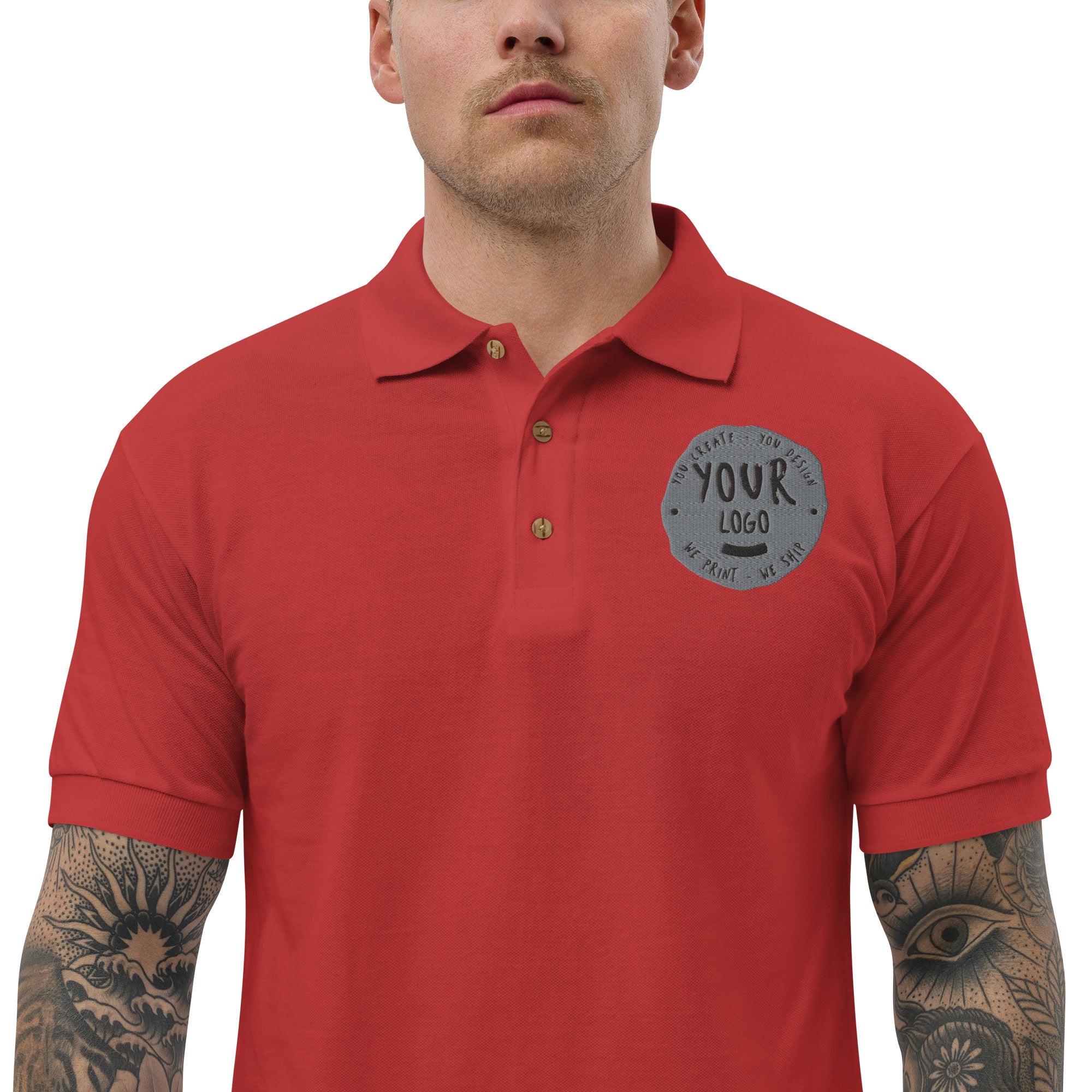 Men's Embroidered Polo Shirt