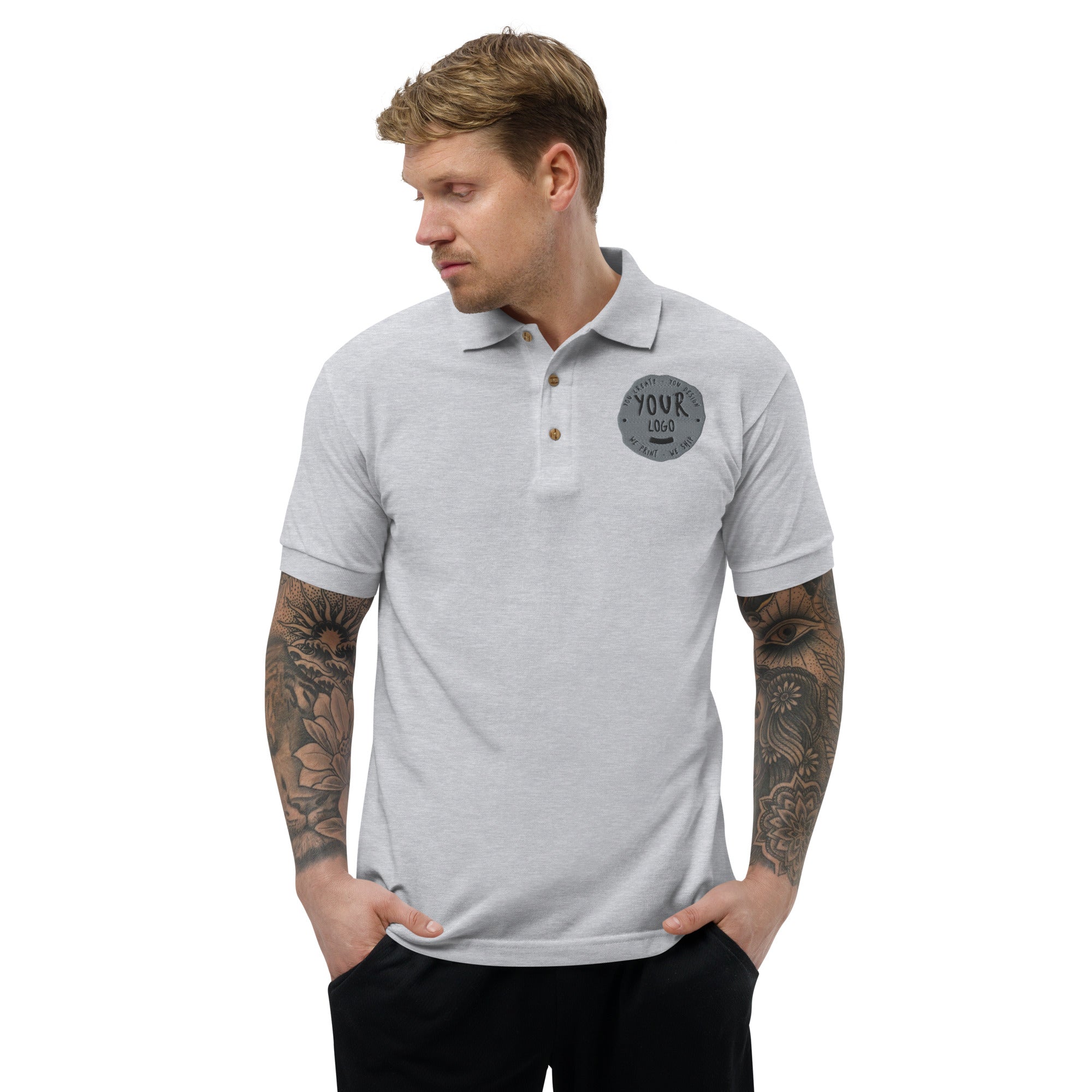 Men's Embroidered Polo Shirt