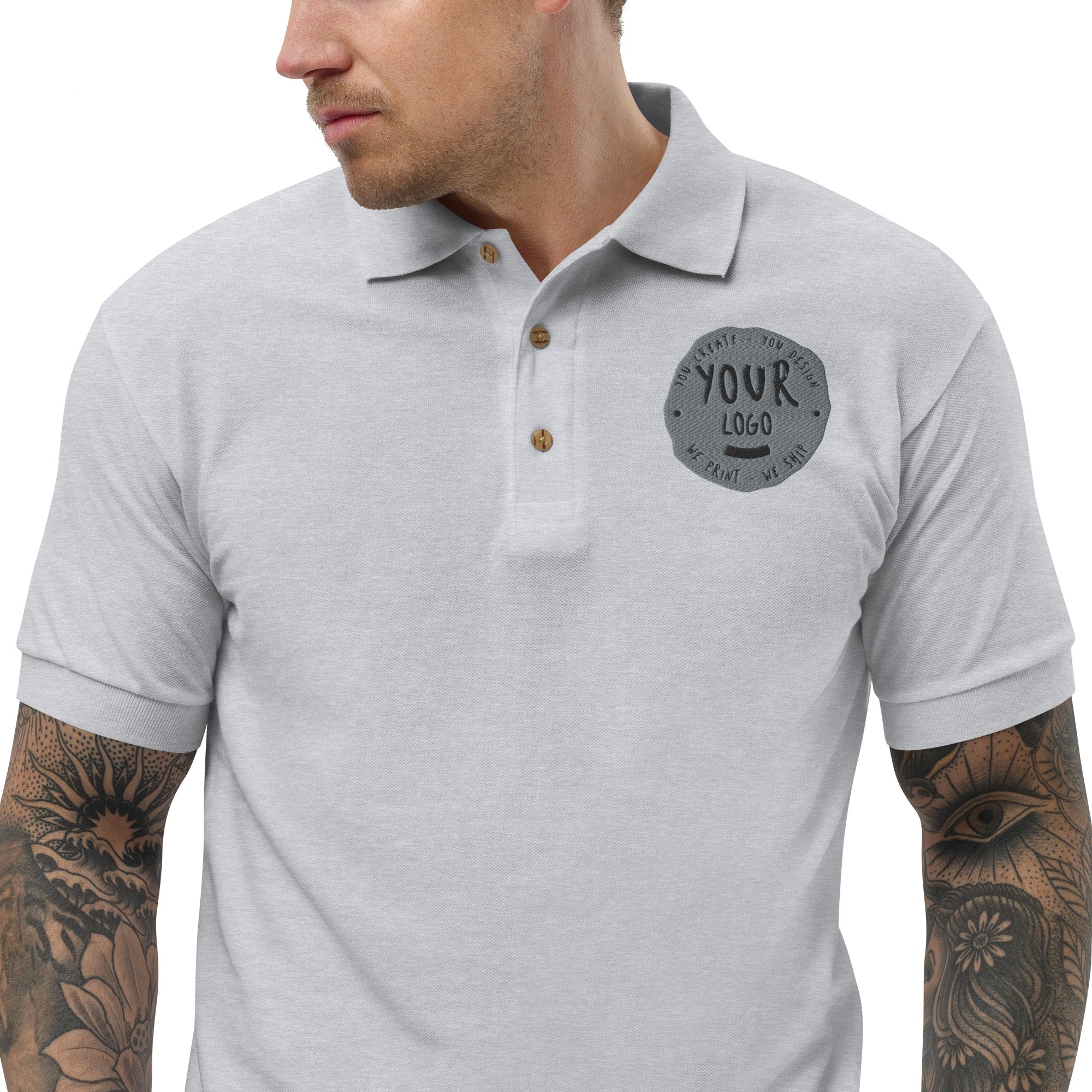 Men's Embroidered Polo Shirt
