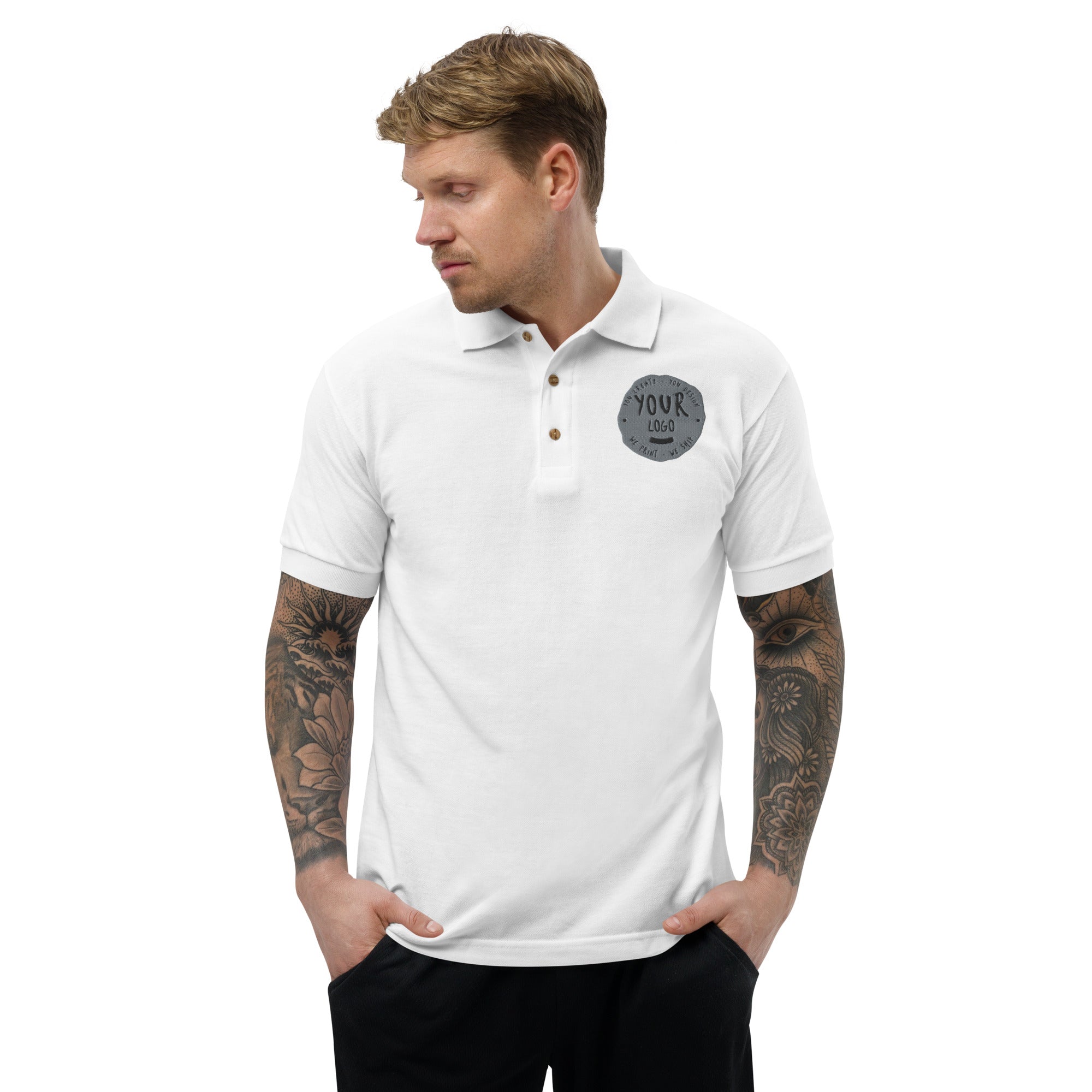 Men's Embroidered Polo Shirt