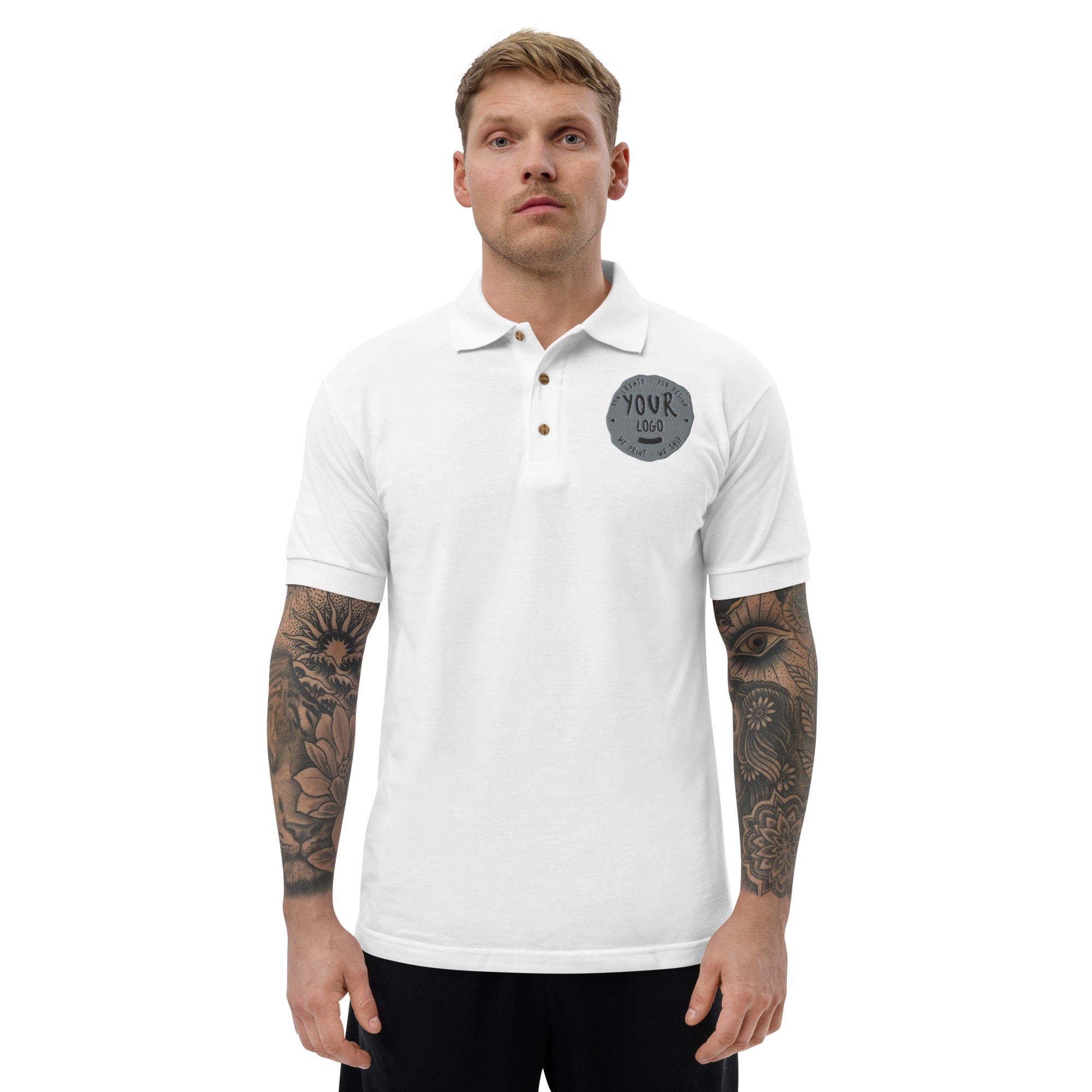 Men's Embroidered Polo Shirt