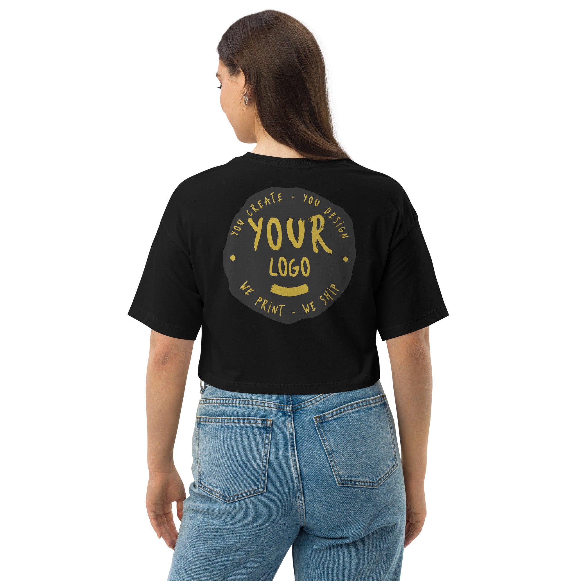 Women's Loose Drop Shoulder Crop Top