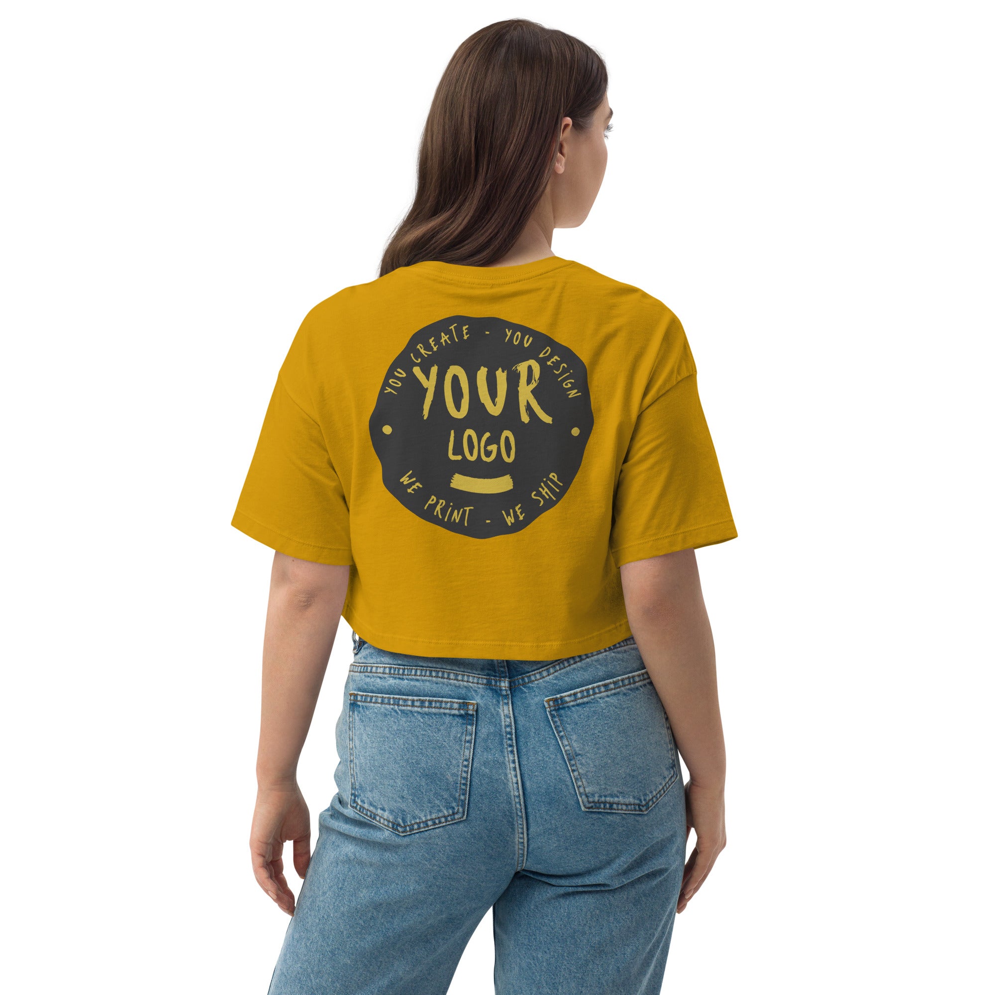 Women's Loose Drop Shoulder Crop Top