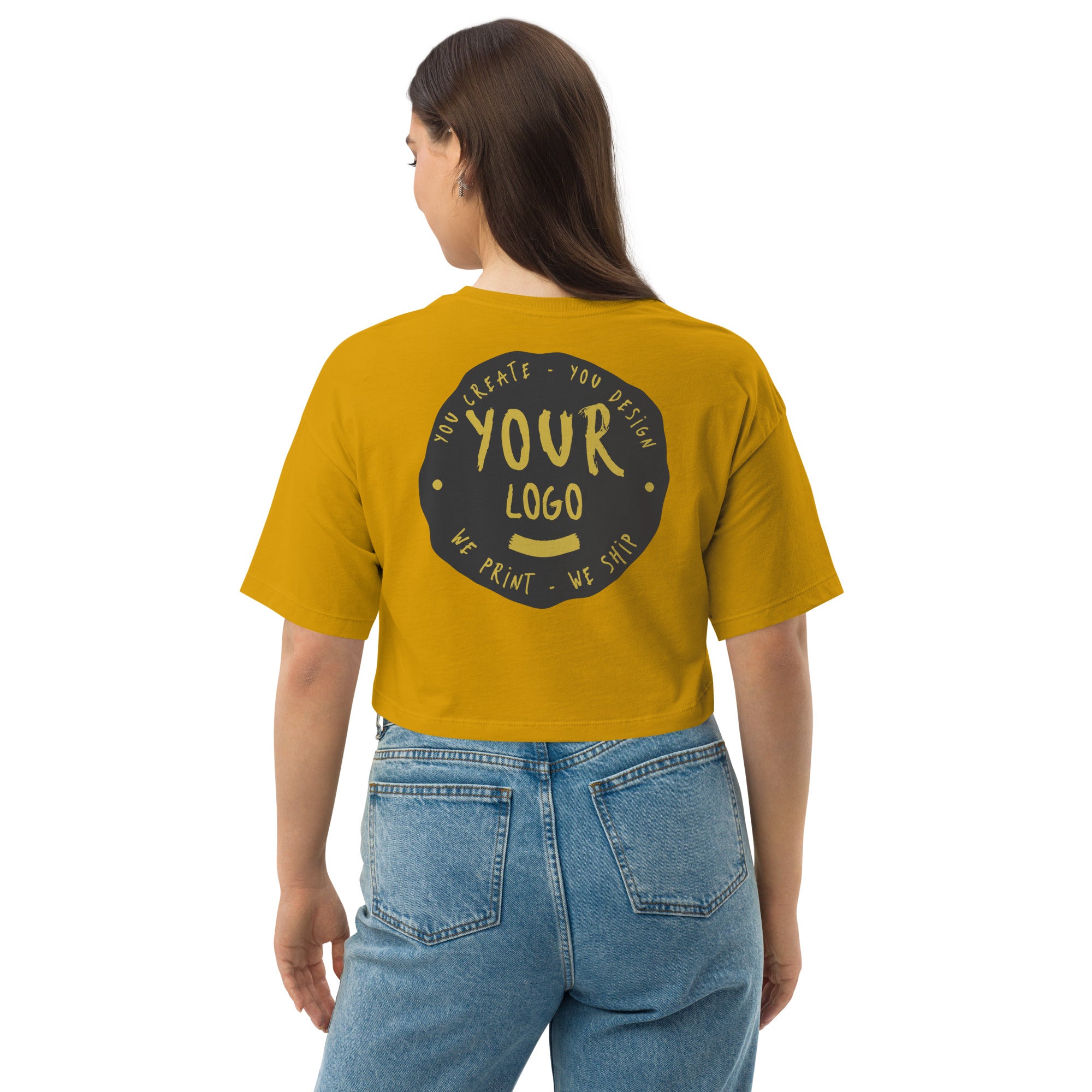 Women's Loose Drop Shoulder Crop Top