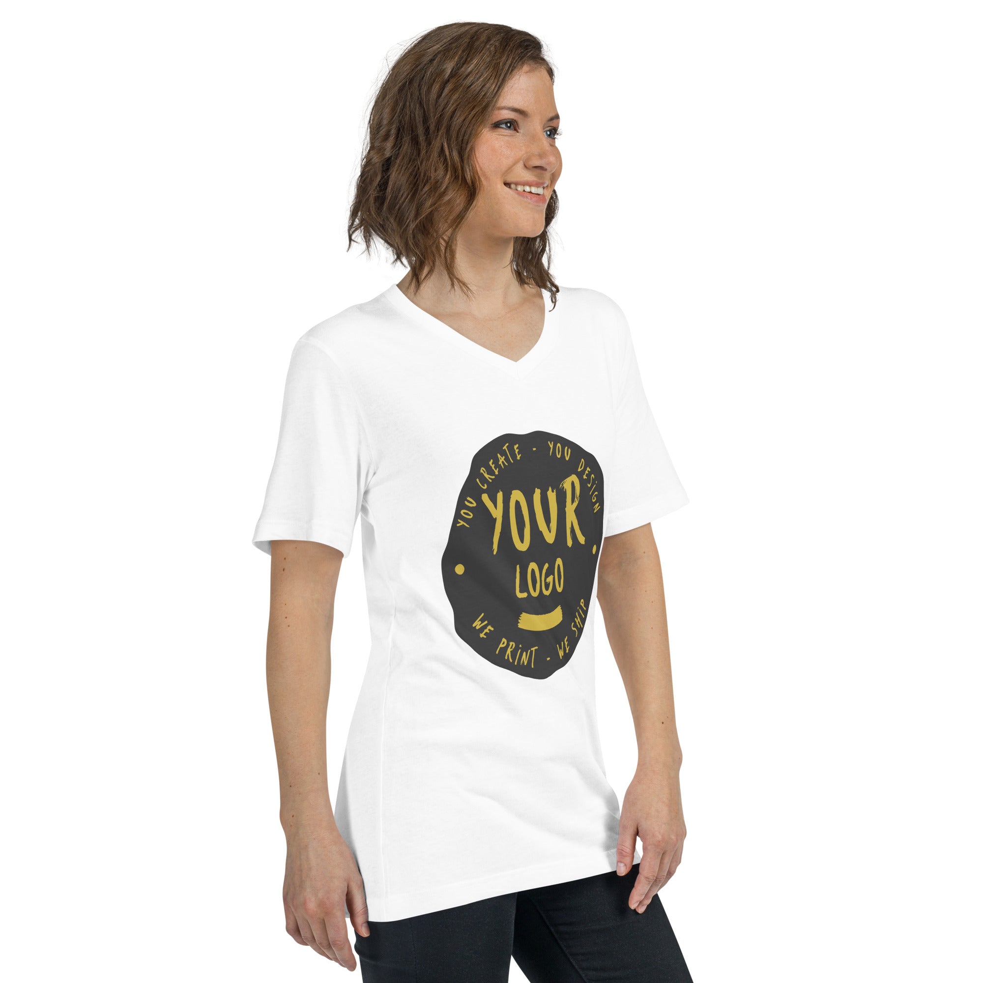 Women's Short Sleeve V-Neck T-Shirt