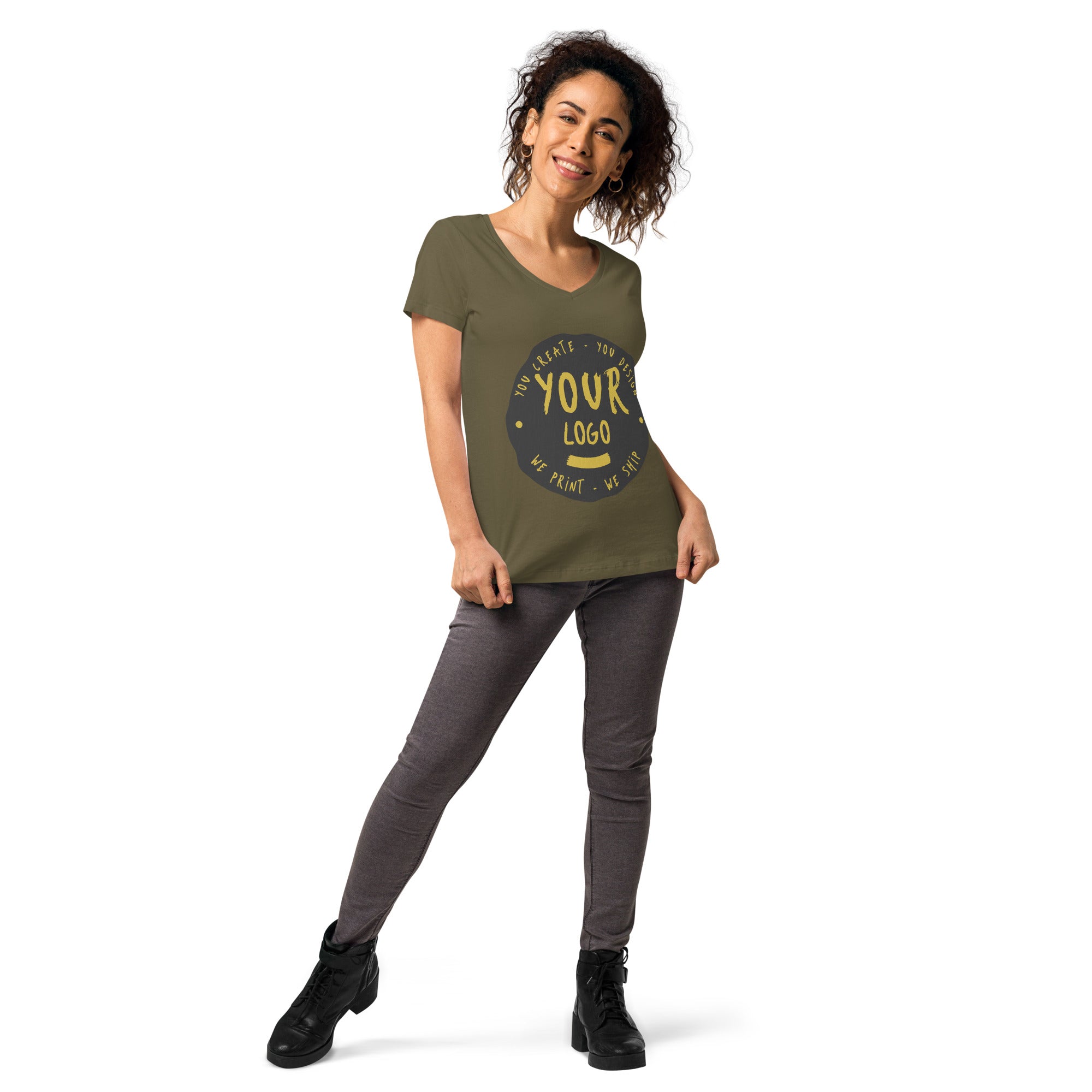 Women’s Fitted V-Neck T-Shirt