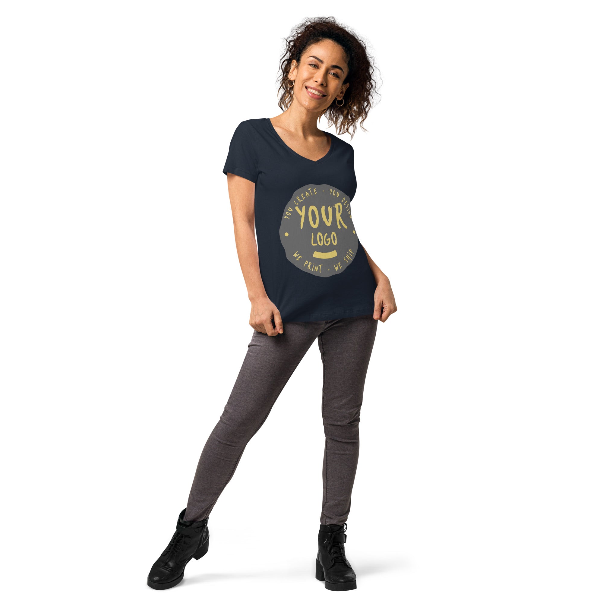 Women’s Fitted V-Neck T-Shirt