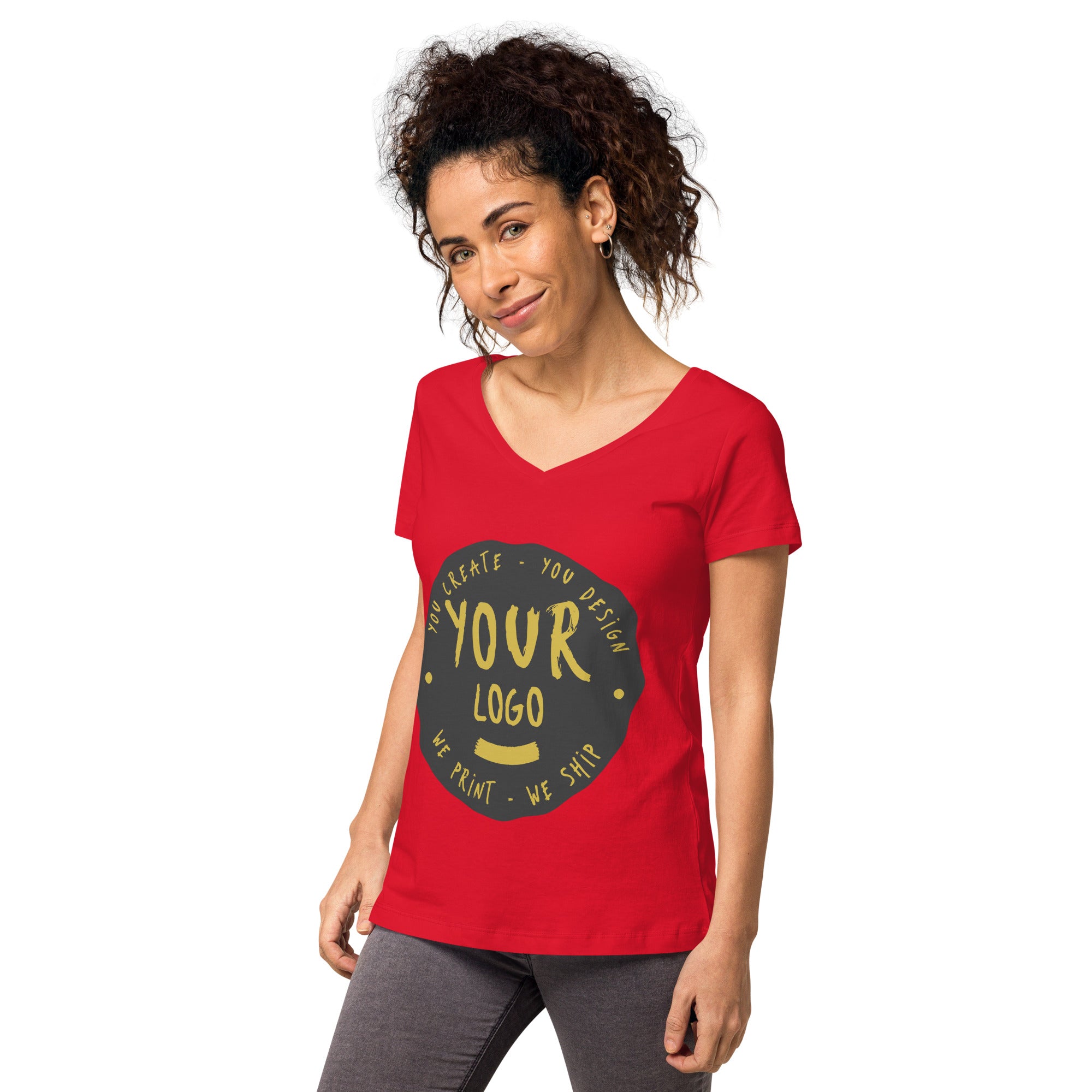 Women’s Fitted V-Neck T-Shirt